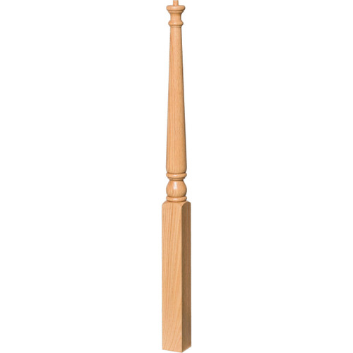 SP-4011 Poplar Colonial Pin Top Starting Newel Post 2