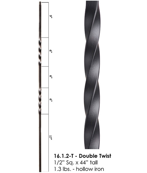 HF16.1.2-T Double Twist Tubular Steel Baluster
