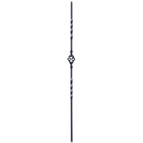 SP-9003TB Satin Black Single Basket Tubular Steel Baluster 