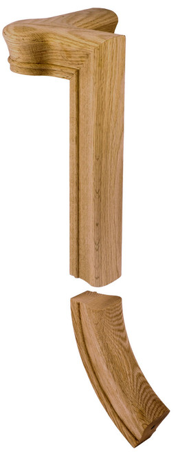 SP-7086 Right Hand Red Oak 2-Rise Gooseneck