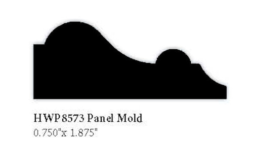 8573 Hardwood Panel Molding, 0.75" x 1.875"