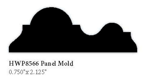 8566 Hardwood Panel Molding, 0.75" x 2.125"