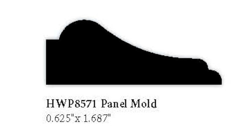 8571 Hardwood Panel Molding, 0.625" x 1.687"