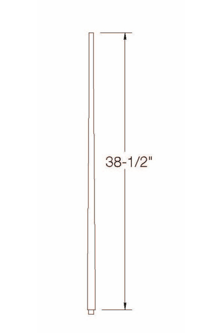 A-5340 1-3/4" x 39" Colonial Long Tapered Baluster Dimensional Information