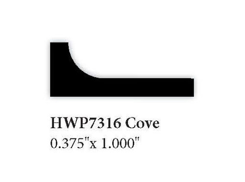 7316 0.375" x 1" Cove Molding