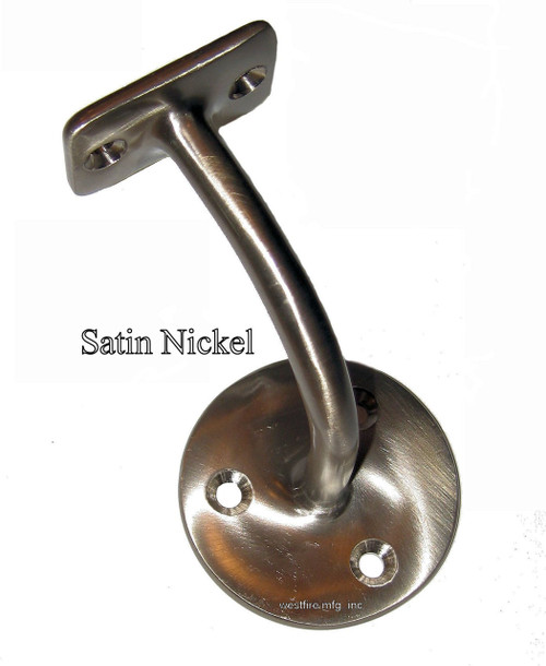 3004SB-SN Solid Brass Satin Nickel Wall Handrail Bracket