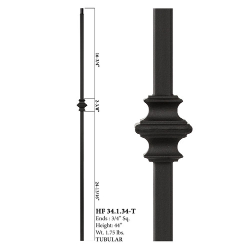 HF34.1.34-T MEGA Single Knuckle Steel Baluster