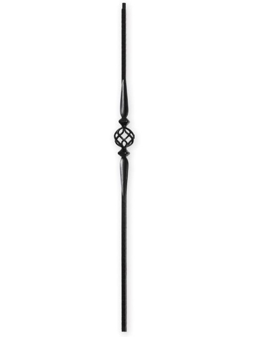 FI5545-44 Ribbed Two Spoons and Basket Iron Baluster