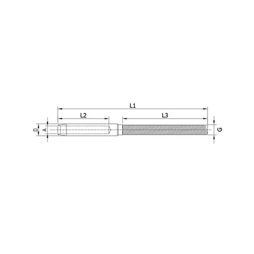 Right Handed Cable Terminal Stud ( DX ) (CADD)