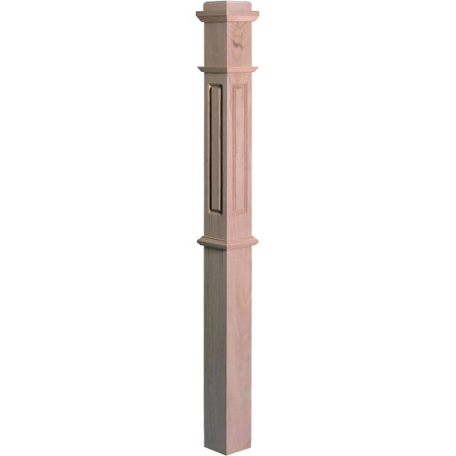 RP-4375 Primed with Special Species Trim Raised Panel Box Newel Post