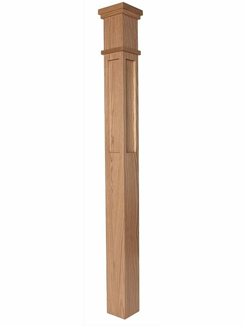  MFP-4375 Actual Flat Panel Mission-Style Box Newel Post