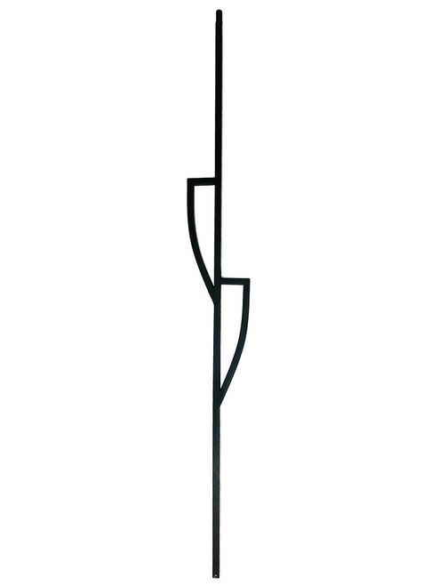 T79 1/2" Split Shield Metal Balusters, Satin Black