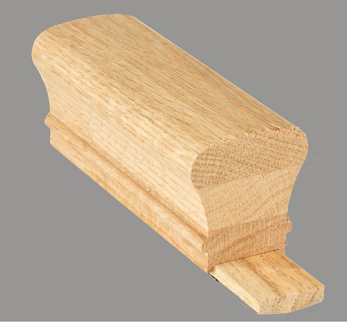 C-6010P Plowed Hard Maple Handrail (Red Oak Shown)
