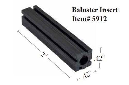 5912 Baluster Insert T-PLUG, Baluster Mounting Plug (5912)