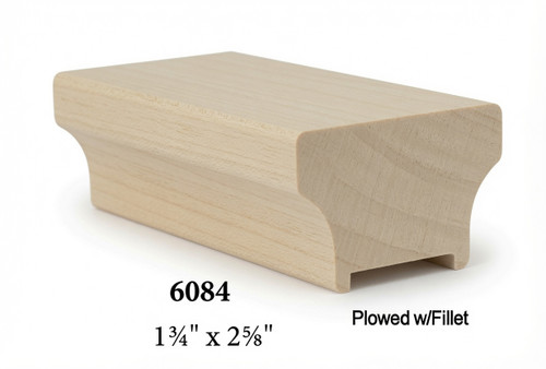 6084P Plowed Contemporary Handrail - Poplar