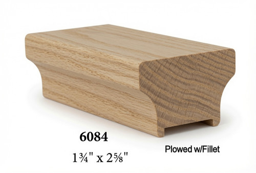 6084P Plowed Contemporary Handrail - Ash