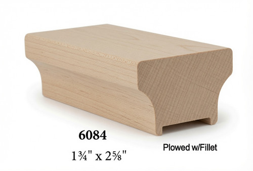 6084P Plowed Contemporary Handrail - Hard Maple
