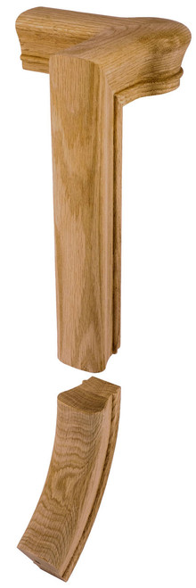 SP-7081 Left Hand Red Oak 2-Rise Gooseneck