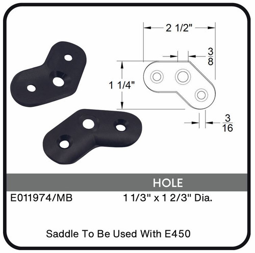 E011974/MB Nero Mounting Plates For 1 1/3" Dia. - 1 2/3" Dia. Tube Data Sheet