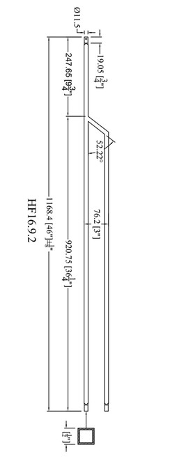 HF16.9.2 16.9.2 Angle Double Leg Iron Baluster CADD