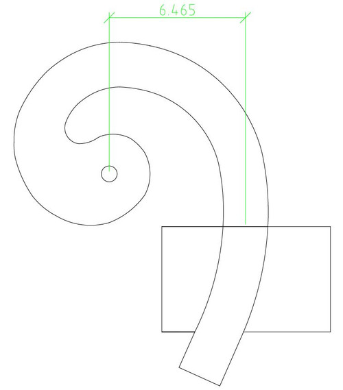 SP-7036 Right Hand Curved-Arm Volute CADD