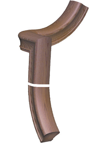 SP-7055 2-Rise Quarter-Turn Gooseneck, Red Oak