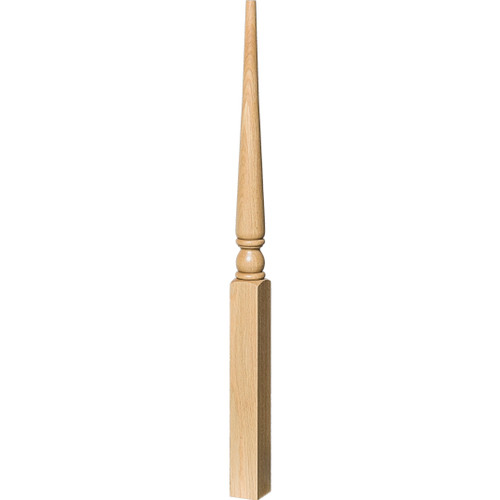SP-4013 Red Oak Colonial Pin Top Support Newel Post