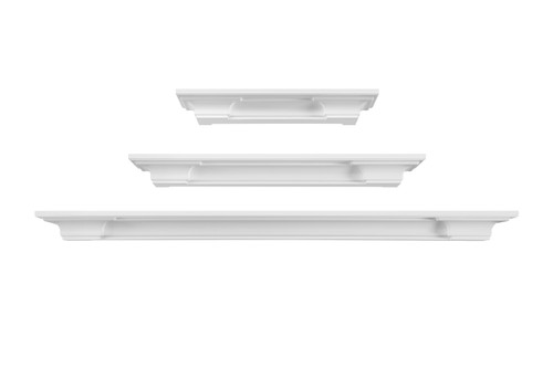 The Sunny 650 3 Piece Shelf Mantel, White