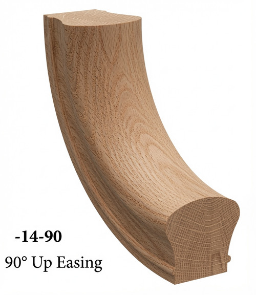 7014 90-degree Up Easing Red Oak