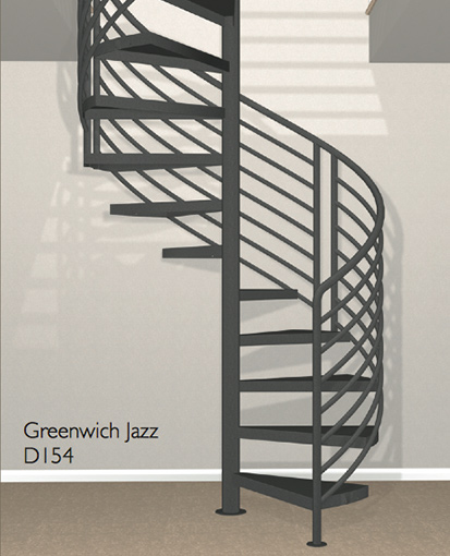 D154 Crown Heritage Metal Spiral Staircase