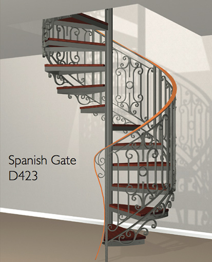 D423 Crown Heritage Metal Spiral Staircase