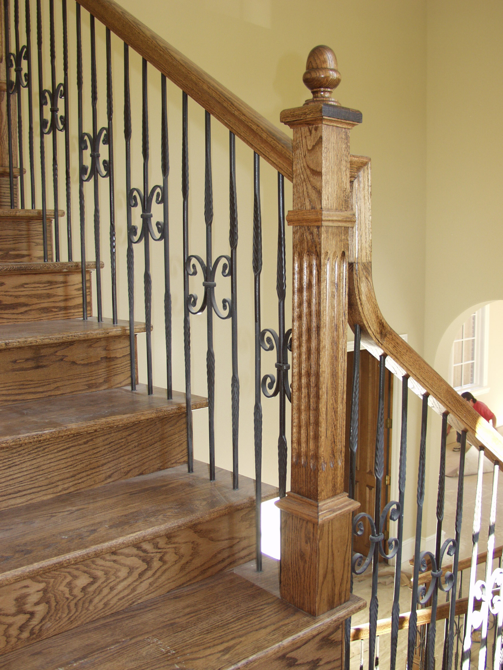 Round Iron Balusters with Feathers