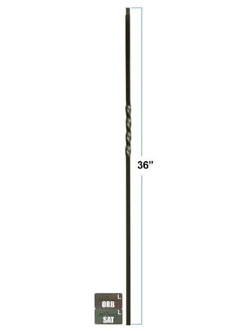 2650 Single Twist Tubular Steel Knee Wall Baluster | Westfire Stair Parts