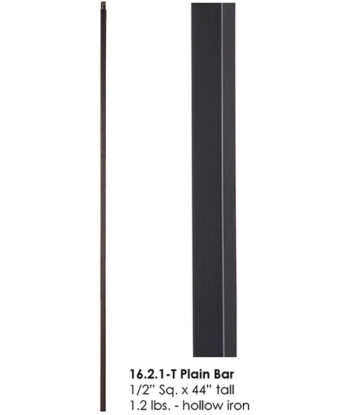 HF16.2.1-T Plain Square Bar Metal Baluster | Westfire Stair Parts