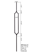 HF16.6.12 Crossed Hexagon Tubular Steel Baluster