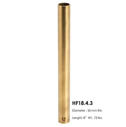 HF18.4.3 Round Newel Post Sleeve, Brass | Westfire Stair Parts ®