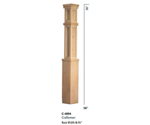 C-4094 Craftsman Style Box Newel | Westfire Stair Parts