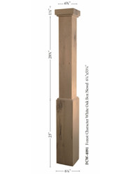 FCW-4091 Forest Character White Oak Box Newel Post