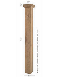 FCW-4375 Forest Character White Oak Box Newel Post