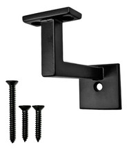 SQ312 Square Modern Handrail Bracket 3-1/2" Reach, Satin Black