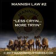 Mannish Law # 2 Less Cryin, More Tryin