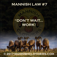 Mannish Law #7 Don't wait... work!