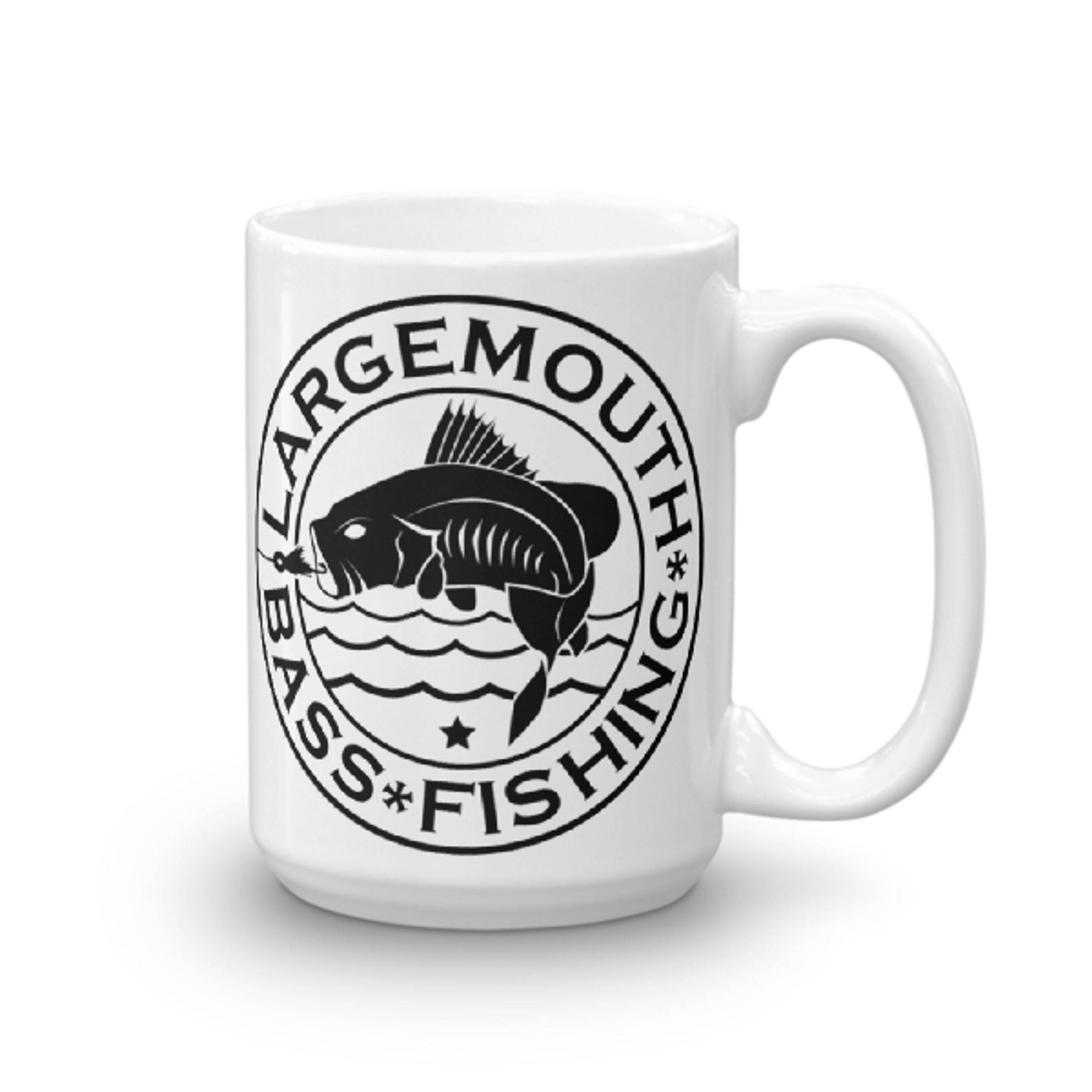 Largemouth Bass Fishing Mug Bass Chasing A Jig