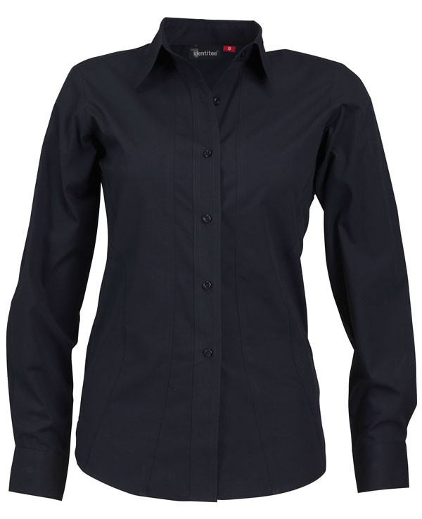 Damen Business Bluse Von James & Nicholson – Langarm, Tailliert, Bügelleicht