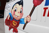 Plumber to the Rescue Cast Vinyl Contour Cut