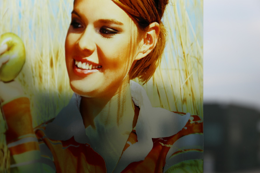 Clear Budget Print applied onto glass