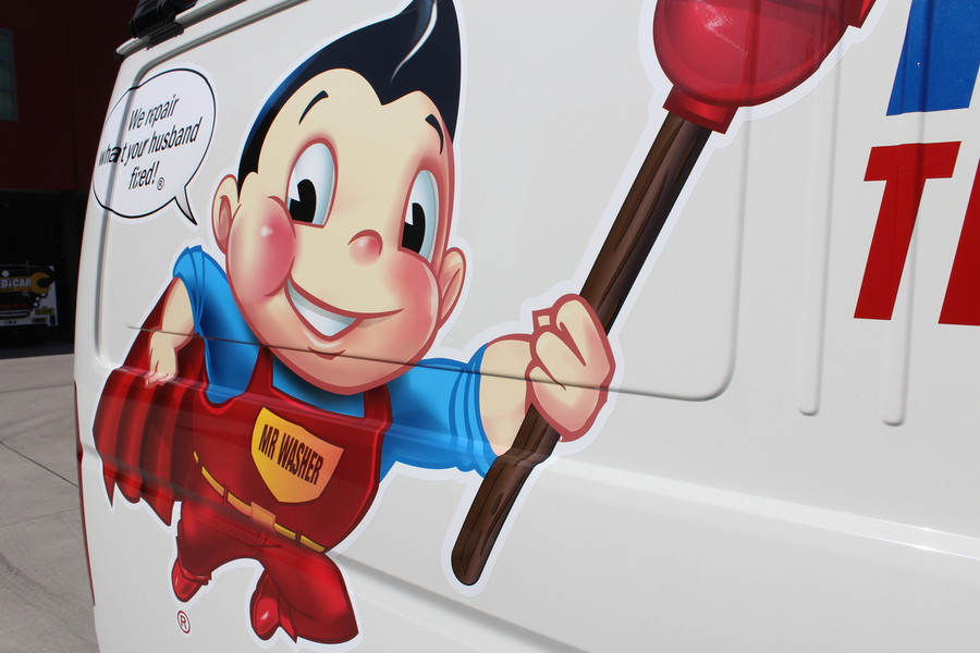 Plumber to the Rescue Cast Vinyl Contour Cut