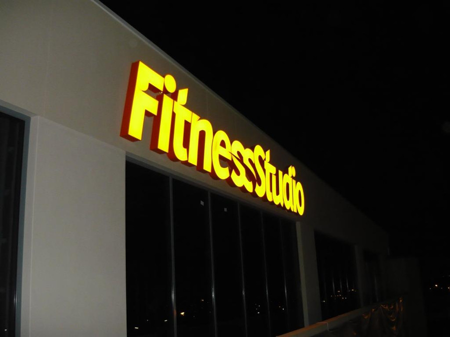 Fitness Studio 3D Front Lit Sign