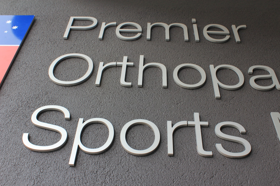Premier Orthopaedics Sports Medicine Aluminium 3D Sign