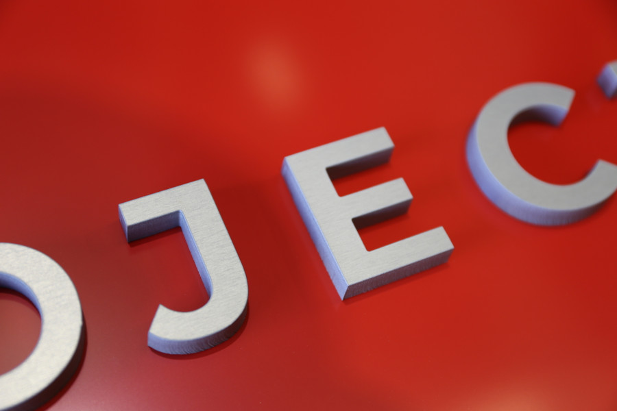 10mm Aluminium Waterjet Cut  with Anodised Etch Clear